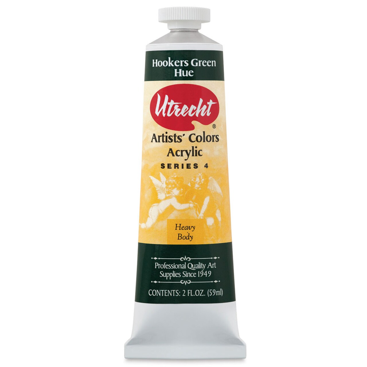 Utrecht Artists' Acrylic Paint - Hooker's Green Hue, 2 oz tube
